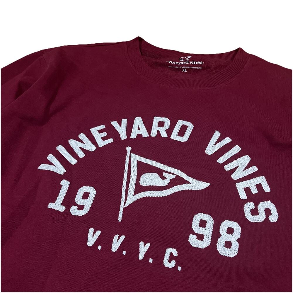Vineyard Vines Men’s Varsity Style Crewneck Pullover Embroidered Spellout XL